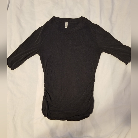 Free People Shirt Women's Size SP Color Dark Gray - Picture 10 of 10